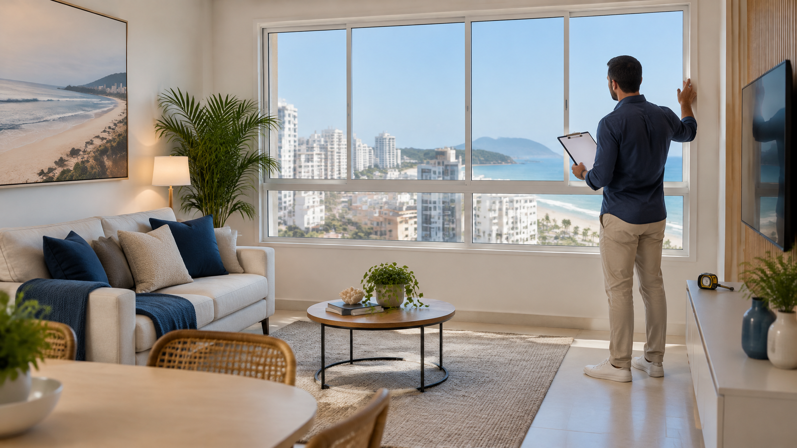 Vistoria de apartamento residencial para locação em Praia Grande