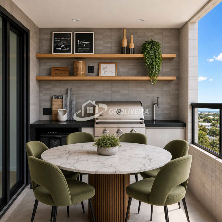 Apartamento com 2 Suítes, Varanda com Churrasqueira e 2 Vagas na Aviação, Praia Grande